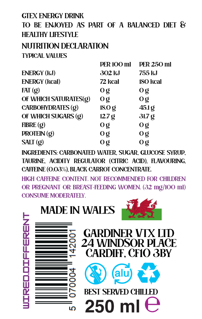 GTEX 12x250ml Cans