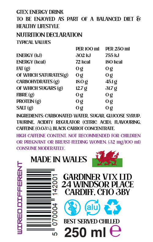 GTEX 12x250ml Cans